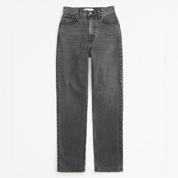 Abercrombie & Fitch Ultra High Rise 90s Straight Jean washed black size 29 - Picture 2 of 12